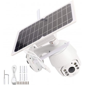 WESTON 太陽能高清無線網絡攝像機 白色 Solar Panel 4G/WIFI 4MP IP Camera Q5